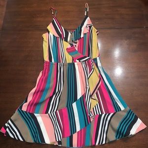 EXPRESS striped mini sun dress